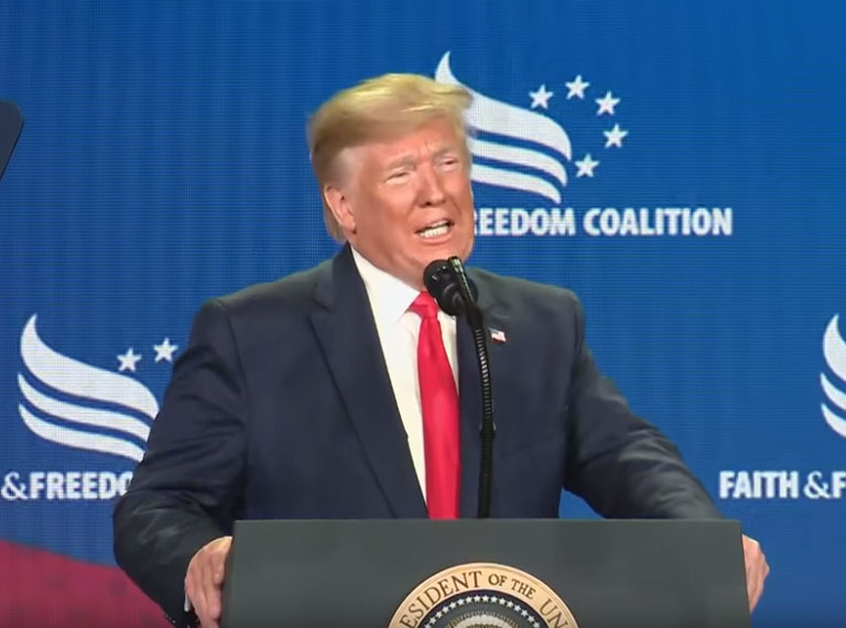 Video – President Trump Speaks at the Faith and Freedom Coalition 2019 Road to Majority Policy Conference